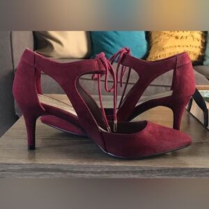 X-APPEAL “Size 6” Suede Lace-Up Heels